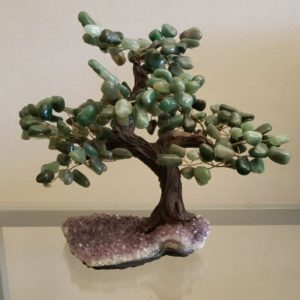 Árvore bonsai quartzo verde