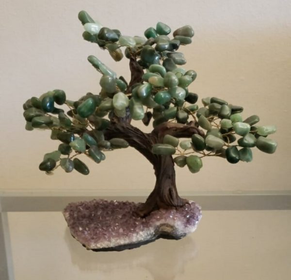 Árvore bonsai quartzo verde